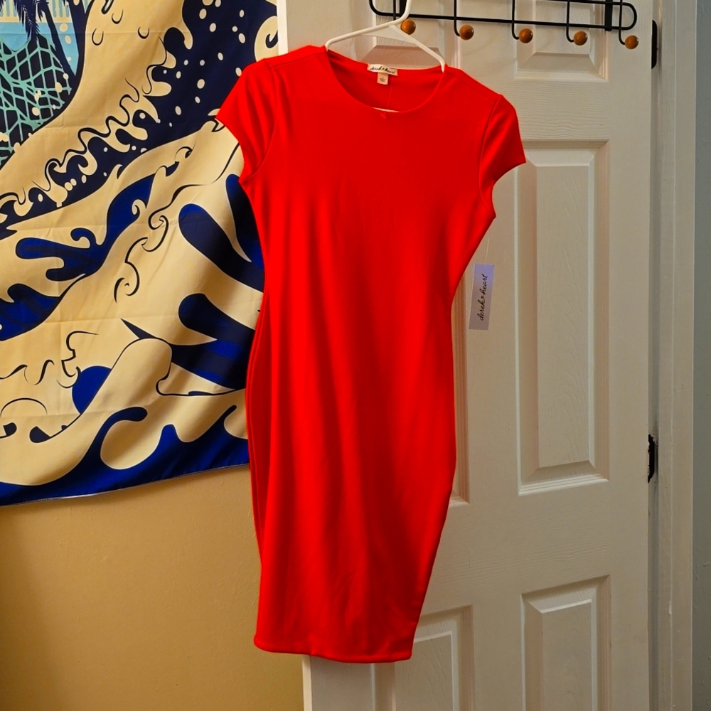 Bright orange summer dress